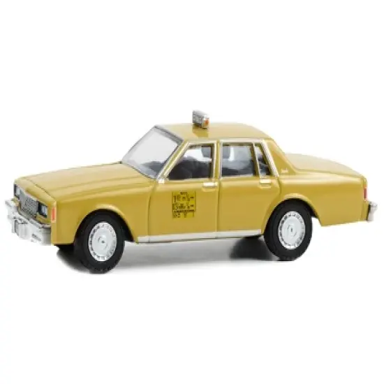 1981 Chevrolet Impala Taxi Yellow "Coming to America" (1988) Movie "Hollywood Series" 1/64 Diecast Model Car by Greenlight image {1}