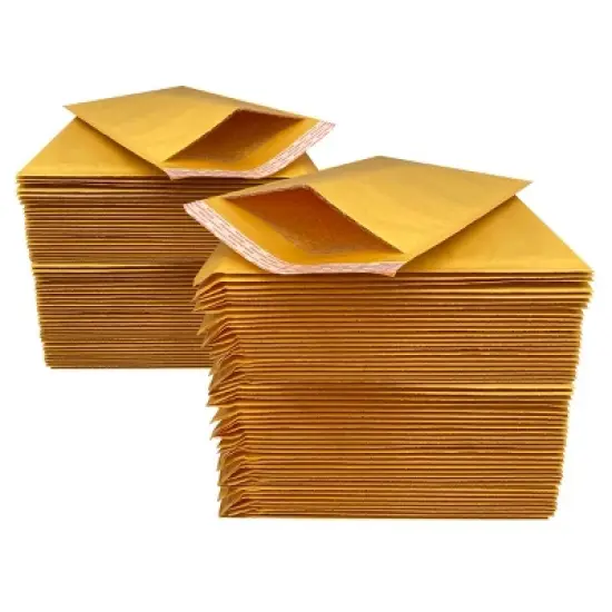 UOFFICE Pack of 100 Kraft Bubble Mailers 10.5" x 16" Self-Seal Padded Envelopes image {3}