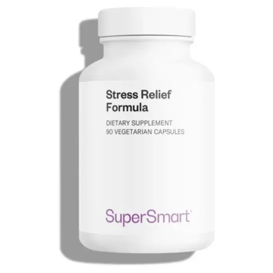 SuperSmart Stress Relief Formula (All-in-1) - 100% Natural - with Passion Flower, Polygala Tenuifolia | Non-GMO & Gluten Free - 90 Vegetarian Capsules image {8}
