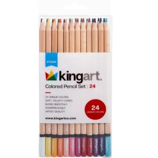 KINGART Colored Pencils 24 Colors image {5}