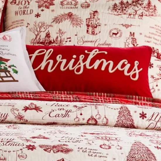 Yuletide Holiday Decorative Pillow Red - Levtex Home image {2}
