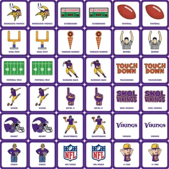 MasterPieces Officially Licensed NFL Minnesota Vikings Matching Game for Kids and Families image {2}