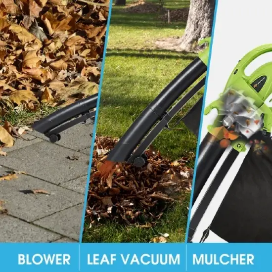 Costway 7.5 Amp 3-in-1 Electric Leaf Blower Leaf Vacuum Mulcher image {2}