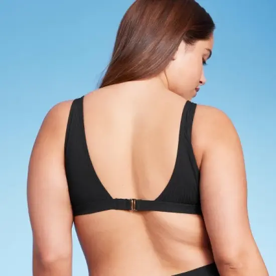 Women's Ribbed Scoop Bralette Bikini Top - Wild Fable&trade; image {4}