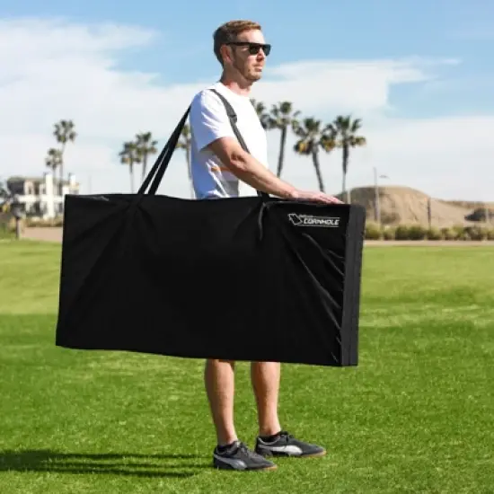 GoSports Light Wood Stain Cornhole Toss Game Set image {3}