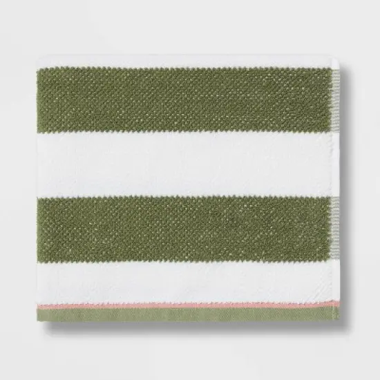 Striped Kids&rsquo; Towel Green with SILVADUR&trade; Antimicrobial Technology Green - Pillowfort&trade; image {5}