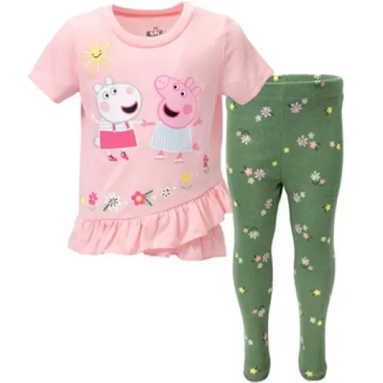 Peppa Pig T-Shirt and Leggings Outfit Set Toddler to Little Kid  image {8}