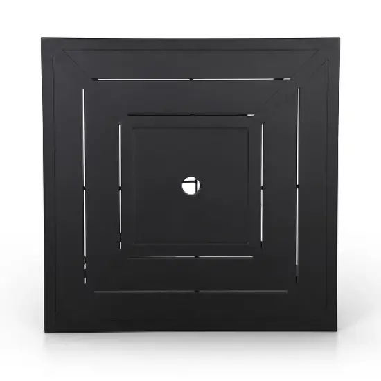 5pc Outdoor Set with Swivel Stools & Cushions & Square Metal Table - Captiva Designs image {8}