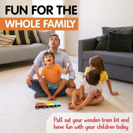 Leo & Friends 12-Piece Wooden Train Set image {5}