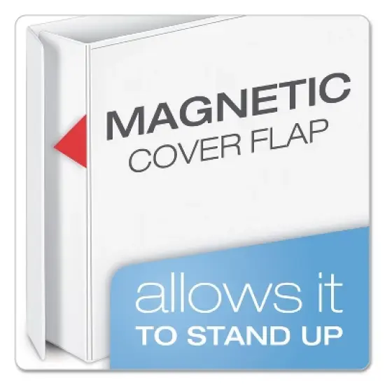 Cardinal FreeStand Easy Open Locking Slant-D Ring Binder 4" Cap 11 x 8 1/2 White 43140CB image {4}