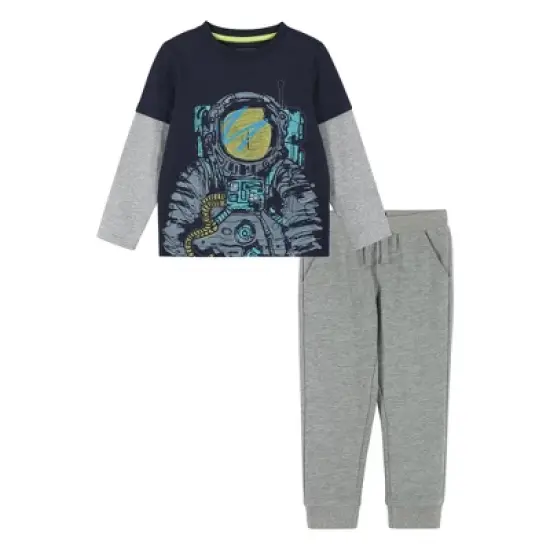 Andy & Evan  Toddler  Boys Astronaut Long Sleeve Two-Fer Tee Set image {5}