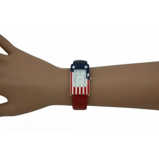 RED FOURTH OF JULY BANGLE WATCH image {2}