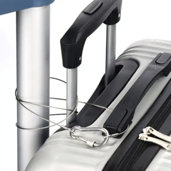 Unique Bargains Stainless Steel Light Outdoor Travel Luggage Safety Locking Cables 0.24" ID Eyelets image {4}