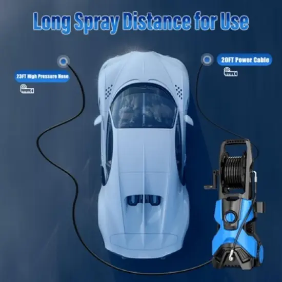SKONYON Electric Pressure Washer, 2.0 GPM Power Washer with 4 Quick Connect Nozzles, High Pressure Cleaning Machine with Foam Cannon image {6}