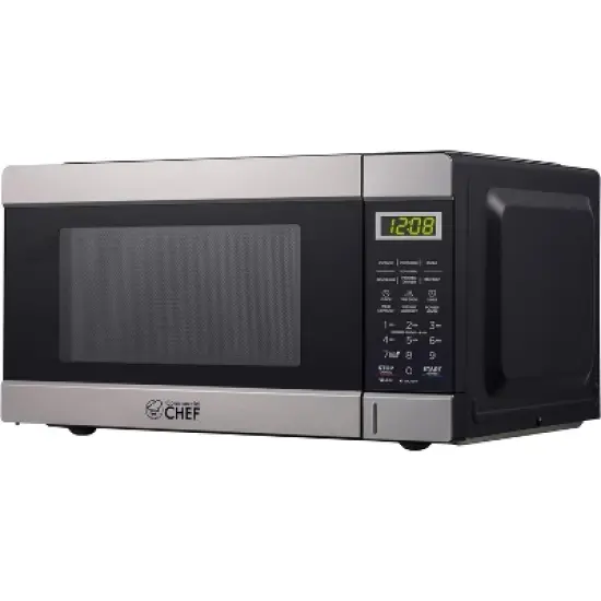 COMMERCIAL CHEF Countertop Microwave 0.9 Cu. Ft. 900W, Black and Stainless Steel image {7}