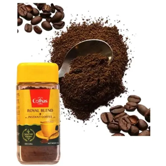 Cothas Traditional Royal Blend Instant Coffee Powder - Pack of 6 ,  Each Bottle 45g = 4lbs [ Coffee : 100% ] image {2}