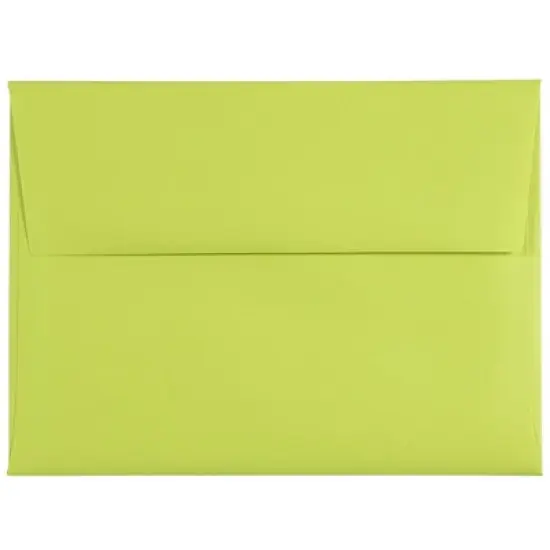 JAM PAPER #10 Business Colored Envelopes - 4 1/8 x 9 1/2 - Ultra Lime Green - 100/Pack image {3}