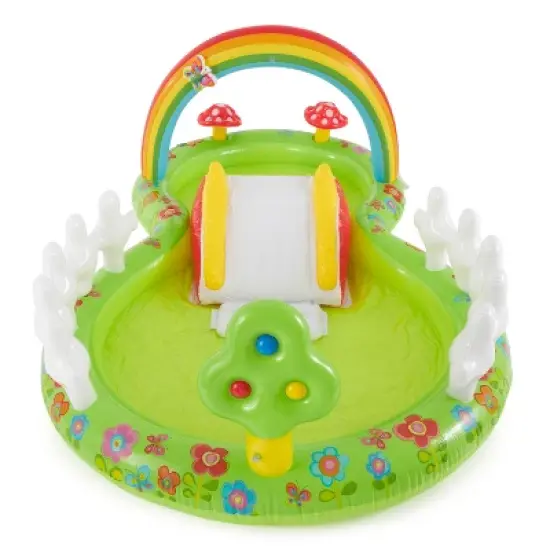 Intex 57154EP Colorful Inflatable My Garden Water Filled Play Center with Slide image {4}