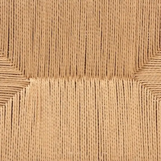 Saura Wood Hemp Accent Bench Oak Brown - Baxton Studio image {6}