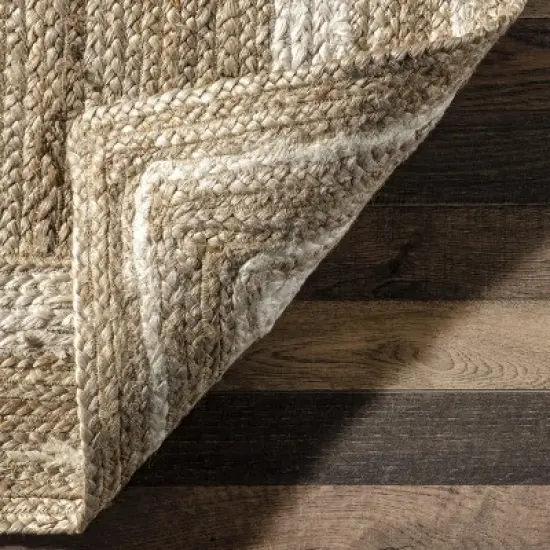 nuLOOM Rikki Coastal Braided Jute Area Rug image {6}