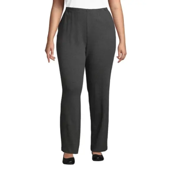 Lands' End Women's Sport Knit High Rise Elastic Waist Pull On Pants image {7}
