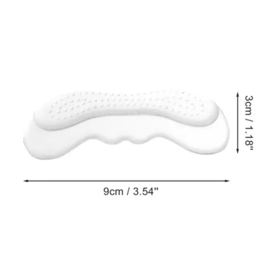 Unique Bargains Concealed Shoes Heel Pads One Size Transparent 2 Pair image {3}
