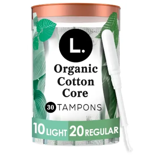 L . Organic Cotton Full Size Multipack Tampons - Light/Regular - 30ct image {14}