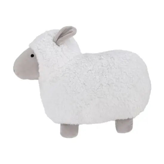 NoJo Together is Better White Plush Decorative Character Lamb Shaped Pillow image {5}