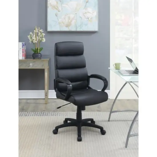 Simple Relax High-Back Adjustable Height Office Chair in Black image {1}