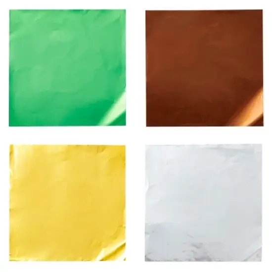 Stockroom Plus 1000 Piece Square Aluminum Foil Wrappers for Chocolate and Candy (4 in, 10 Colors) image {4}