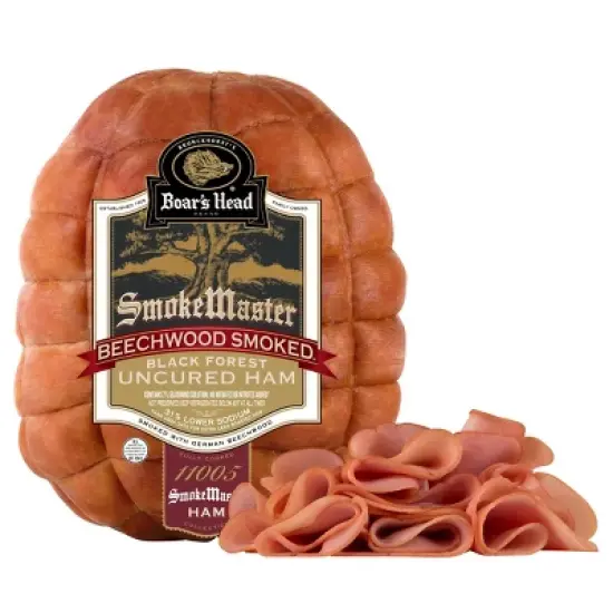 Boar's Head SmokeMaster Beechwood Smoked Black Forest Ham - Deli Fresh Sliced - price per lb image {4}