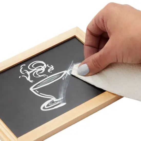 Juvale 6-Pack Mini Chalkboard Signs with Easel Stand for Table Decorations, Restaurant Food Display, Message Boards, Small Business, 7x7x4 in image {5}