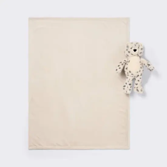 Plush Blanket with Soft Toy - Cream Leopard - Cloud Island&trade; image {2}