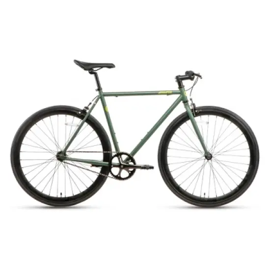 AVASTA BA9002WF-10 700C 58 Inch Single Speed Loop Fixed Gear Urban Commuter Fixie Bike with High-TEN Steel Frame for Adults 5' 11" to 6' 3", Green image {1}