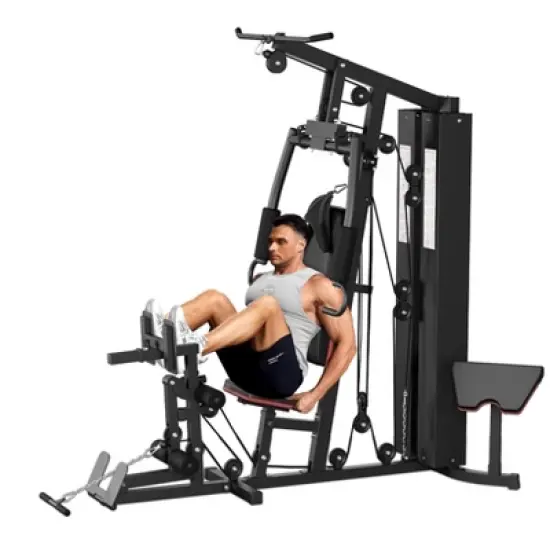 Home Gym, Exercise Equipment - All in One Multifunctional Full Body Workout Machine with 150LBS Weight Stack & Pulley System image {8}