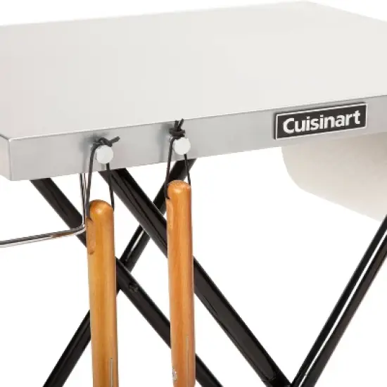 Cuisinart Fold N Go Prep and Grill Table: Portable Outdoor Serving Cart, Steel Frame, 1-Year Warranty image {4}