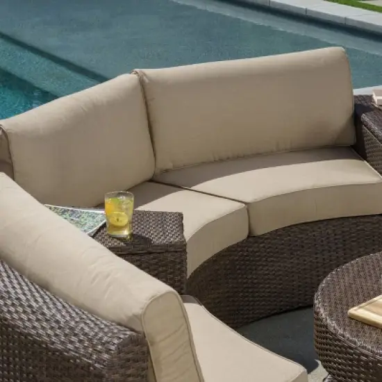 Cyprus Brown 8pc Sectional with Sunbrella - Canopy Home and Garden image {8}