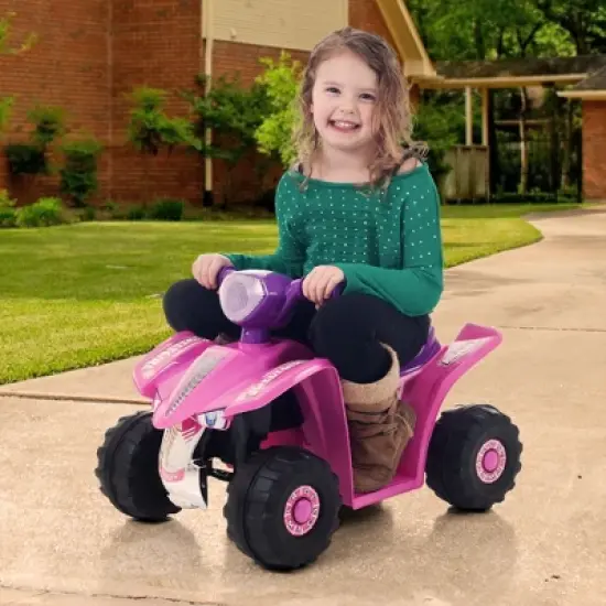 Toy Time Kids' Ride-On 6V Battery-Powered Toy Quad ATV 4-Wheeler - Pink and Purple image {1}