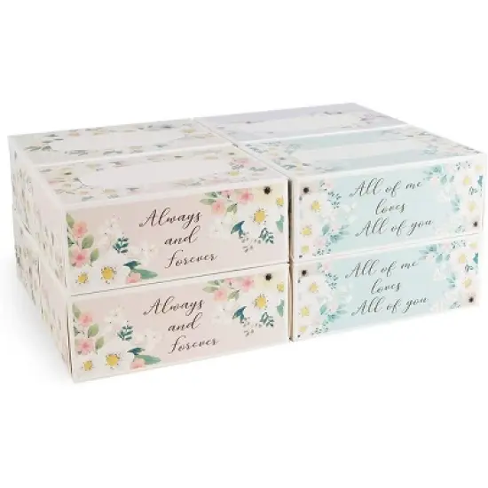 Sparkle and Bash 8 Pack Wedding Facial Tissue Box Set, 3-Ply, 100 Sheets/Box, 800 Sheets Total image {6}
