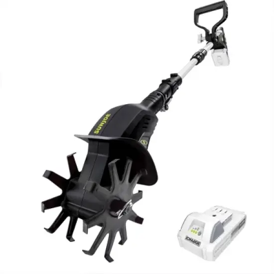 Sun Joe 24V IONMAX Cordless Garden Tiller and Cultivator Kit, 6" Dual Blades Outdoor Yard Tool with 2.0-Ah Battery + Charger, 24V-TLR-LTE-A image {6}