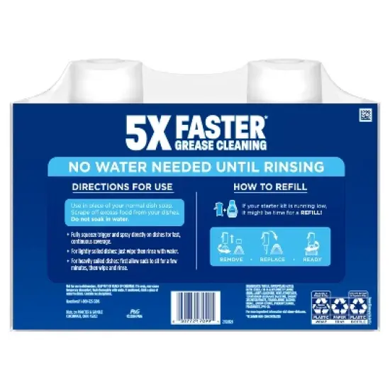 Dawn Platinum Plus Powerwash Dishwasher Detergent - Free & Clear Refill - 2ct image {13}