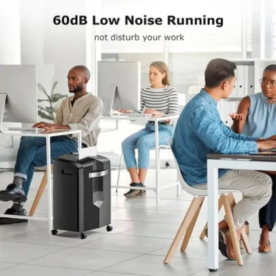 Bonsaii 12-Sheet Micro Cut P-4 Security Level Paper Shredder for CD, Credit Card, Mails, Staple, Clip, with Jam-Proof System & 4.2 Gal Pullout Bin image {5}