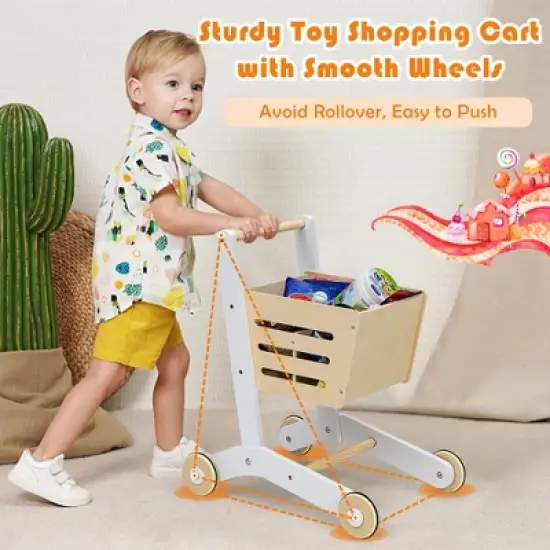 Costway Grocery Store Playset Pretend Play Supermarket Shopping Set with Shopping Cart image {7}