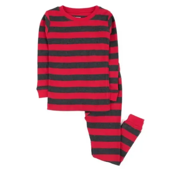 Leveret Kids Two Piece Cotton Striped Boys Pajamas image {11}