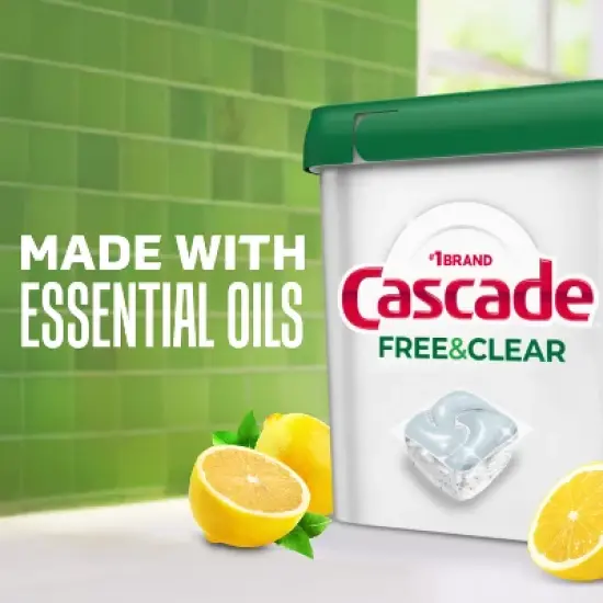 Dawn Cascade Free & Clear Action Pacs Dishwasher Detergent Tablets - Lemon Essence image {4}