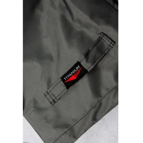 Titanium 3-Layer Polyester Outdoor Ottoman Cover 29" x 26" x 17" Dark Gray by Shield image {1}