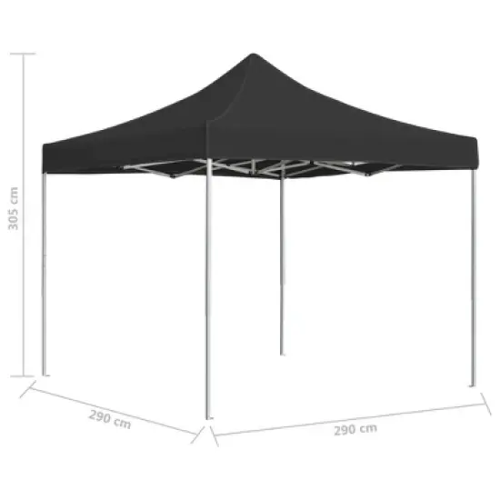 vidaXL Party Tent Anthracite Aluminum alloy 9.8 ft x 9.8 ft Collapsible image {5}
