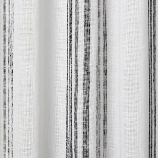 Vertical Stripe Curtain Sheer Gray/Cream - Hearth & Hand&trade; with Magnolia image {4}