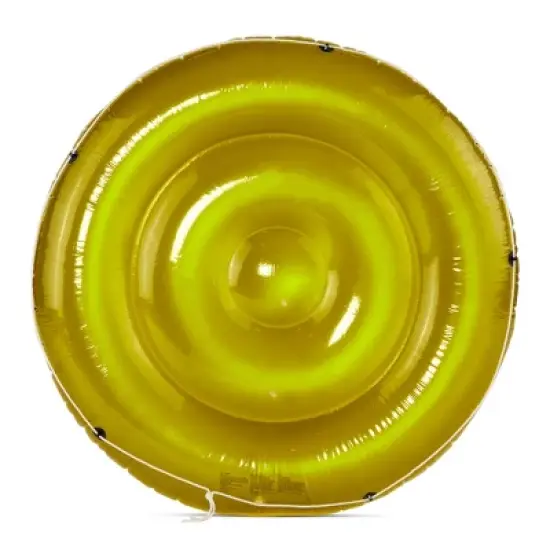 Swimline 9050 Giant 72 Inch Round Tube Swimming Pool or Lake 2 Person Sun Tan Lounger Island Float Inflatable with Rope, Yellow image {1}