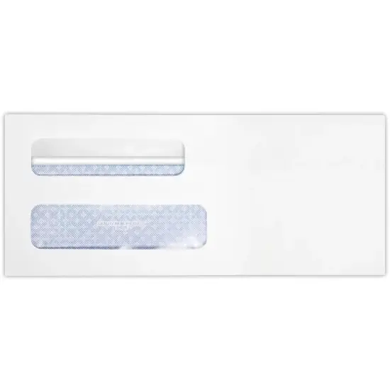 Quality Park Redi-Seal Self Seal Security Tinted #8 Double Window Envelope 3 5/8" x 8 5/8" White image {2}